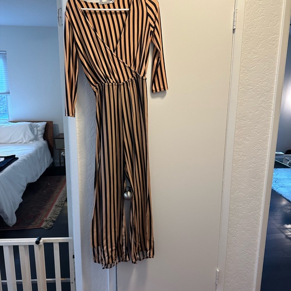 Novella Royale Striped Clementine Jumpsuit - Picture 2 of 3